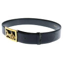 CELINE(セリーヌ) サイズ:75 ベルト 馬車バックル ブラック ゴールド金具 ヴィンテージ【中古】【程度B】【カラーブラック】【オンライン限定商品】