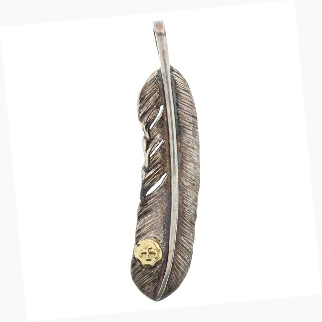 goro's(ゴローズ) サイズ:特大 【現行】メタル付き特大フェザー 右向き ペンダントトップ シルバー/ゴ..