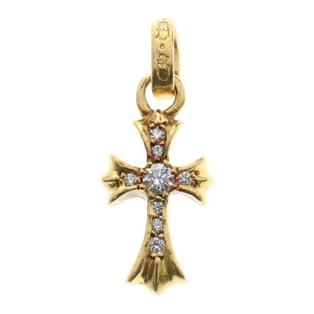 CHROME HEARTS(クロムハーツ) 22K CRS BBYFAT P/DIA ベイビーファットクロス PAVEダイヤ ペンダントト..