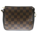 LOUIS VUITTON(ルイヴィトン) ダミエ トゥルース メイクアップポーチ レザー ハンドバッグ ゴールド金具 ブラウン レディース SP0939 N51982【中古】【程度B】【カラーブラウン】【取扱店舗新宿】