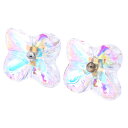 Baccarat(バカラ) フラワー イヤリング イヤーアクセサリー クリア シルバー金具【中古】【程度B】【カラーマルチカラー】【オンライン限定商品】
