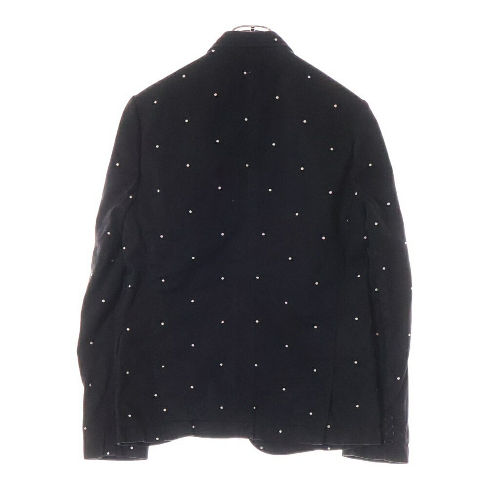BAND OF OUTSIDERS(バンドオブアウトサイダーズ) 刺繍ドット柄 コットン 2B テーラードジャケット ノータック ボタンフライ ストレートパンツ セットアップ ブラック 422040052-1301 422060050-1301【中古】【程度B】【カラーブラック】【オンライン限定商品】