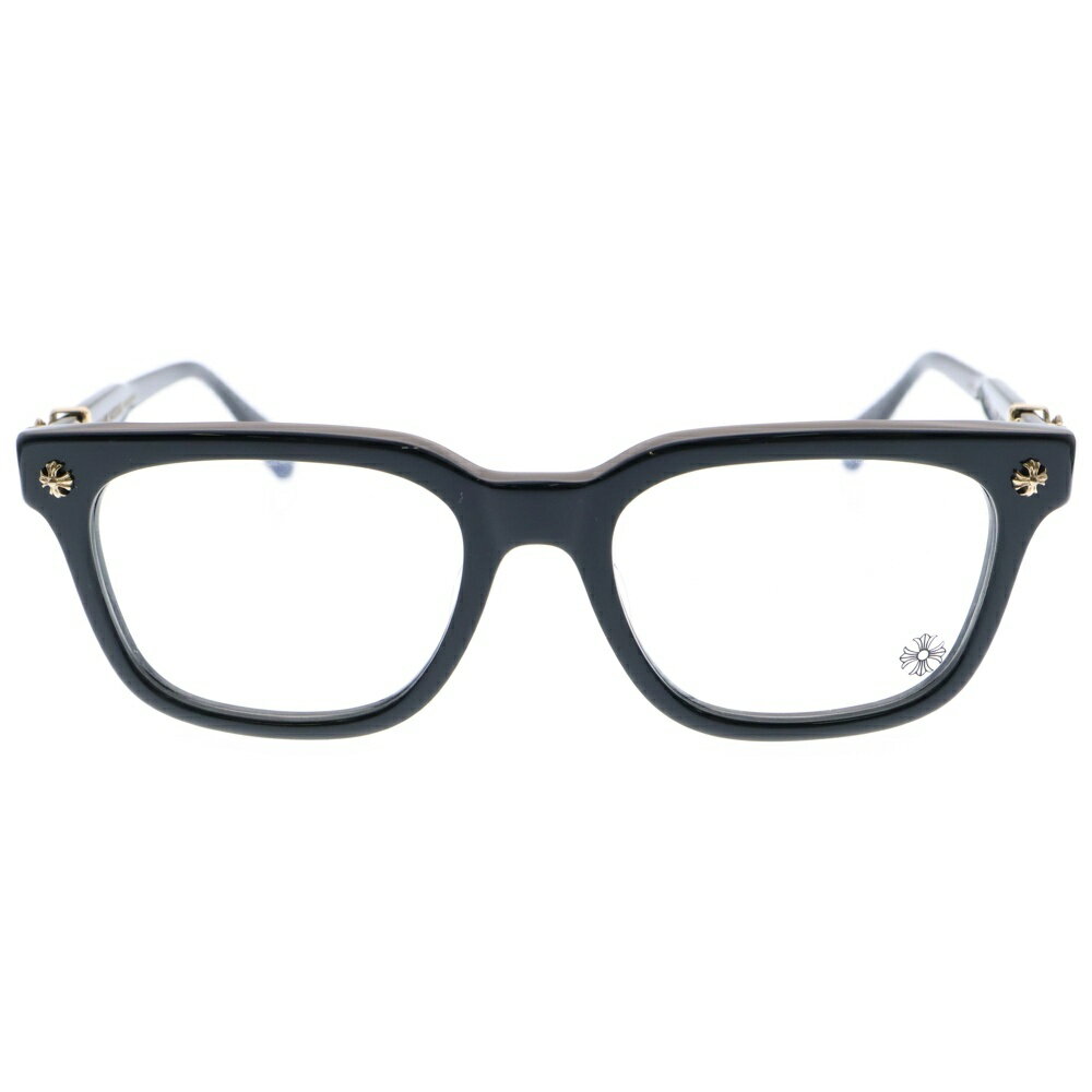 CHROME HEARTS(クロムハーツ) サイズ:52□19ー153 COX UCKER CHクロステンプル ウェリントン サングラス メガネ 眼鏡 ブラック/ゴールド【中古】【程度A】【カラーブラック】【取扱店舗原宿】