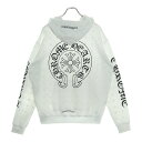 CHROME HEARTS(クロムハーツ) サイズ:S SWTSHRT PLVR CHプラス総柄プルオーバーパーカー ホワイト【中古】【程度B】【カラーホワイト】【取扱店舗BRINGアメリカ村店】