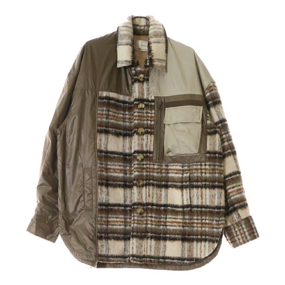 Feng Chen Wang(フェン チェン ワン) サイズ:M PANELLED FLANNEL SHIRT JACKET パネルドフランネルシャツジャケット マルチ FMF14JK30【中古】【程度A】【カラーマルチカラー】【オンライン限定商品】