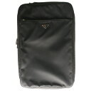 PRADA(プラダ) Travel Carry Bag サフィアーノ トライアングルロゴ ナイロンキャリーバッグ ボストンバッグ ブラック VV0030【中古】...