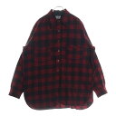 PENDLETON(ペンドルトン) 30-40S VINTAGE バッファローチェック ロングスリーブ ウールシャツ レッド【中古】【程度B】【カラーレッド】【取扱店舗AWESOME原宿店】