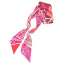 HERMES(エルメス) ツイリー ジャガーケツァール ピンク スカーフ シルク【中古】【程度A】【カラーピンク】【オンライン限定商品】