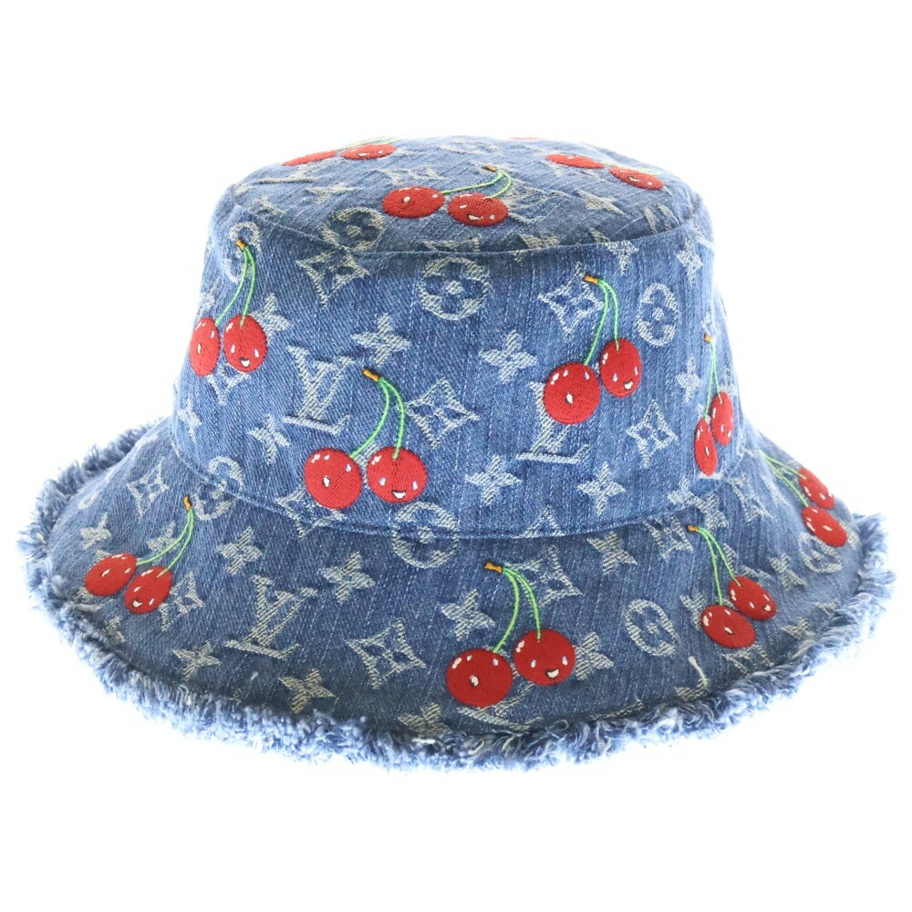 チェリー♪ 限定コラボ!LouisVuitton バケットハット デニム 楽天市場】ルイヴィトン モノグラム チェリー バケットの通販