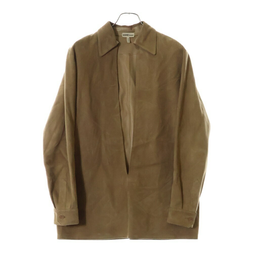 HERMES(エルメス) サイズ:40 99SS Archive Vareuse Lamb Suede マルジェラ期 ラムレザー ヴァルーズ プルオーバー シャ...