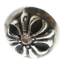 CHROME HEARTS(クロムハーツ) STUD CRSBLL 1DIA クロスボールスタッドピアス 1ダイヤ シルバー【中古】【程度B】【カラーシルバー】【取扱店舗BRING京都河原町店】