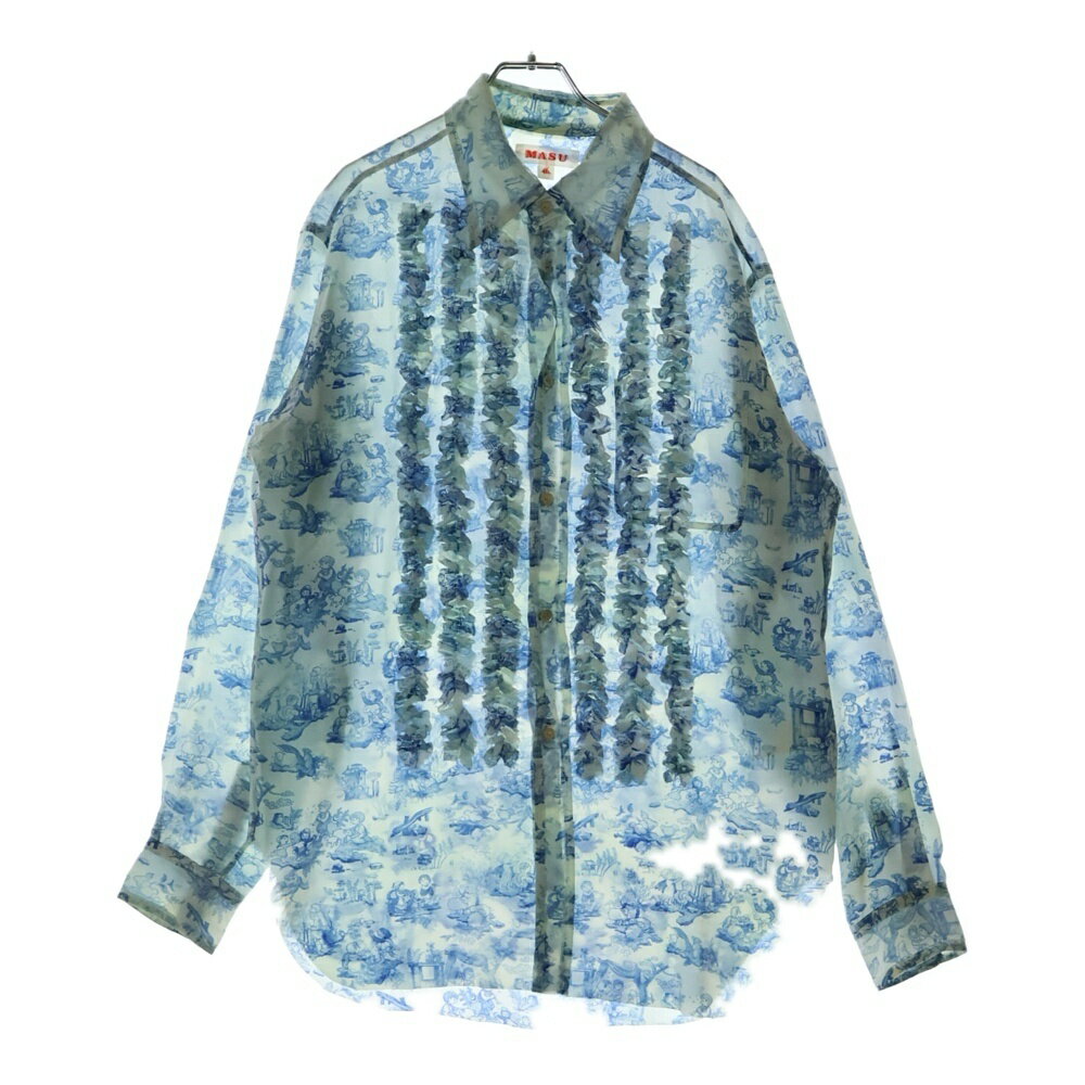 MASU(エムエーエスユー) サイズ:46 23AW COMIC TOILE DE JOUY FRILL SHIRTS コミック トワル デロング..