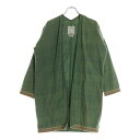 VISVIM(ヴィスヴィム) サイズ:2 16SS SANJURO COAT SILK ROAD シルクロード サンジュウロウ コート グリーン 0116205013020【中古】【程度B】【カラーグリーン】【オンライン限定商品】