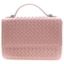 BOTTEGA VENETA(ボッテガヴェネタ) イントレチャート ナッパ アカデミアバック ショルダーバック 2wayバッグ ピンク レザー【中古】【程度A】【カラーピンク】【オンライン限定商品】