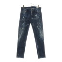 DSQUARED2(ディースクエアード) サイズ:44 17SS Slim Jean ダメージ加工 ボタンフライ スリムフィット デニムパンツ インディゴ S74LB0102【中古】【程度B】【カラーブルー】【取扱店舗BRING札幌店】(4)