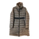 MONCLER(モンクレール) サイズ:3 15AW TALHOUET GIUBBOTTO タルウエ ロゴワッペン スタンドカラー ダウンコート ブラウン レディース A20934981305 53689【中古】【程度C】【カラーブラウン】【オンライン限定商品】