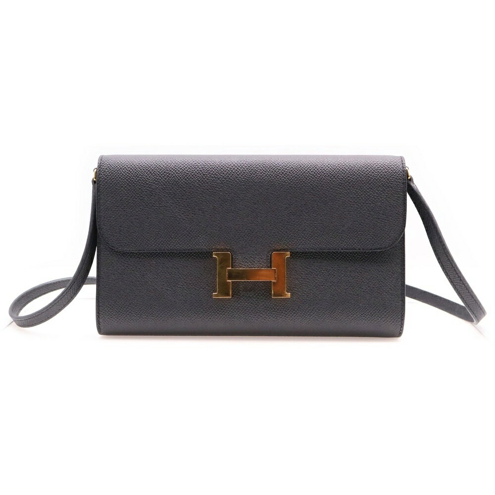 HERMES(エルメス) コンスタンストゥーゴー エプソン ショルダーバッグ ミニバッグ ブラック ゴールド金具 W刻印【中古】【程度B】【カラーブラック】【取扱店舗BRING福岡天神店】のサムネイル