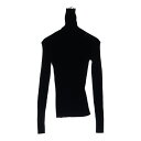 CHROME HEARTS(クロムハーツ) サイズ:S M CASH TRTLE ZIP タイニーCHクロス クロスパッチ付き カシミヤ タートルネックセーター ニット レディース ブラック アフター【中古】【程度B】【カラーブラック】【取扱店舗BRING梅田茶屋町店】