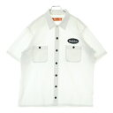 TENDERLOIN(テンダーロイン) サイズ:L T-WORK SHT フロントパッチ コットン 半袖ワークシャツ ホワイト【中古】【程度B】【カラーホワイト】【取扱店舗BRING THRIFT CLOSET 湘南平塚店】