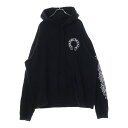 CHROME HEARTS(クロムハーツ) サイズ:XL SWTSHRT PLVR プルオーバーパーカー 袖フローラルホースシュープリント スウェットプルオーバーパーカー ブラック/シルバー【中古】【程度B】【カラーブラック】【取扱店舗BRING福岡天神店】