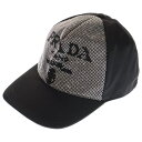 PRADA(プラダ) サイズ:M RE NYLON リナイロン スタッズロゴ キャップ 帽子 ブラック 2HC179 2D0S【中古】【程度A】【カラーブラック】【取扱店舗BRING心斎橋店】