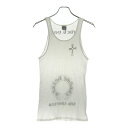 CHROME HEARTS(クロムハーツ) サイズ:M OLD ラスベガス限定 バックホースシュープリント リブタンクトップ ノースリーブカットソー ホワイト【中古】【程度B】【カラーホワイト】【取扱店舗原宿】