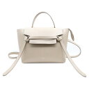 CELINE(セリーヌ) サイズ:- ベルトバッグ 2WAYバッグ ハンドバッグ ショルダーバッグ ゴールド金具 マイクロ ベージュ レザー 189153【中古】【程度B】【カラーベージュ】【取扱店舗BRING福岡天神店】