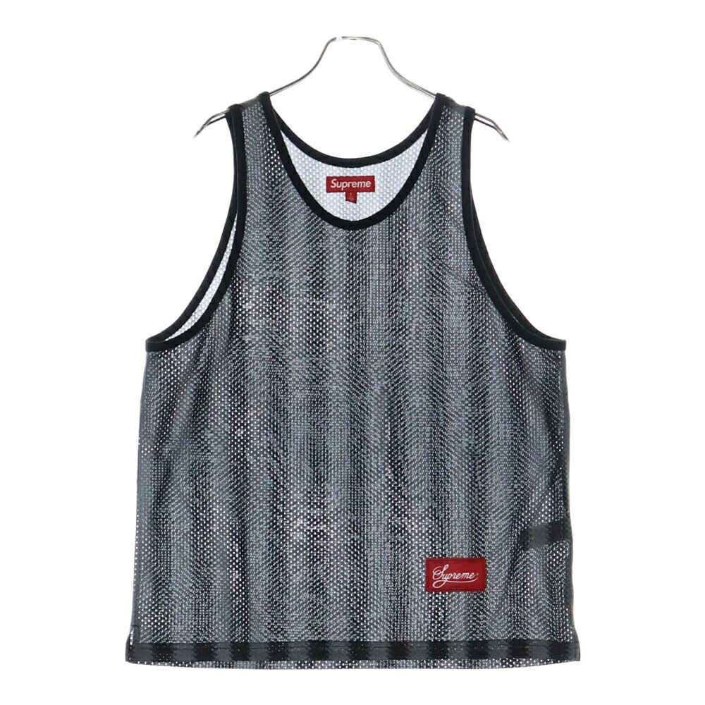 SUPREME(シュプリーム) サイズ:S 25SS Stripe Mesh Tank Top ストライプ メッシュタンクトップ ブラック【新古品/中古】【程度...