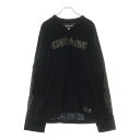 CHROME HEARTS(クロムハーツ) サイズ:L MESH WARM UP JERSEY メッシュ バーシティー ジャージー CHプリントメッシュ 長袖T...