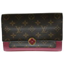 LOUIS VUITTON(ルイヴィトン) サイズ:- ポルトフォイユ フロール チェーン モノグラム フューシャ チェーンウォレット ショルダーバッグ M69...