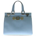 GUCCI(グッチ) ZUMI ズゥミ スモール ロゴプレート レザー 2WAYハンド ショルダーバッグ シルバー/ゴールド金具 ライトブルー 569712【中古】【程度A】【カラーブルー】【取扱店舗BRING京都河原町店】
