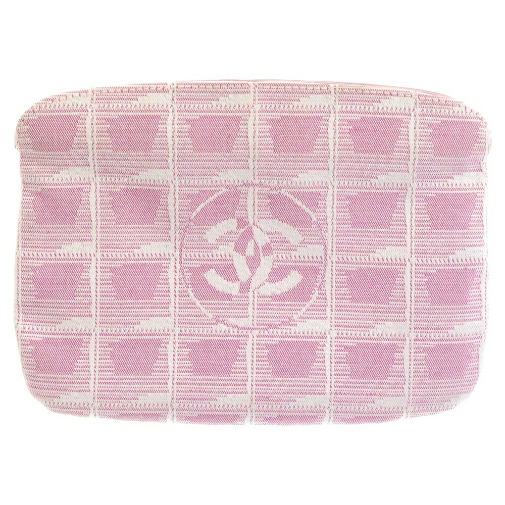CHANEL(シャネル) サイズ:- ニュートラベルライン ココマーク ポーチ 収納 ケース ピンク【中古】【程度B】【カラーピンク】【オンライン限定商品】