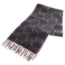 GUCCI(グッチ) GG総柄 アルパカ×ウールマフラー ピンク/グレー【中古】【程度B】【カラーピンク】【オンライン限定商品】