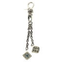 CHROME HEARTS(クロムハーツ) DICE DBL ダブルダイス キーチェーン シルバー【中古】【程度B】【カラーシルバー】【取扱店舗OneStyle原宿店】