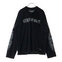 CHROME HEARTS(クロムハーツ) サイズ:M MESH WARM UP JERSEY メッシュ バーシティー ジャージー CHプリントメッシュ 長袖T...