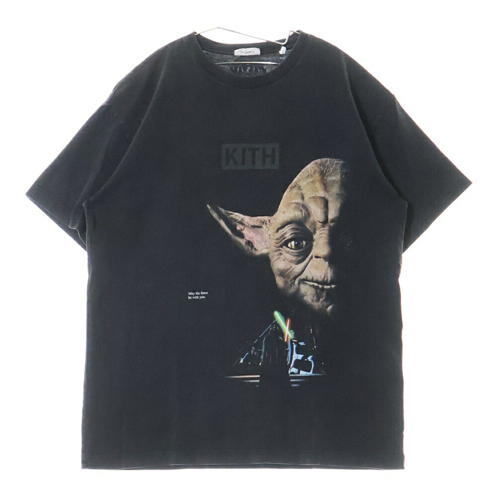 KITH(キス) サイズ:M ×STAR WARS YODA VINTAGE TEE スターウォーズ ヨーダ ヴィンテージプリント半袖Tシャツ ブラック【中古】【程度B】【カラーブラック】【取扱店舗BRING大宮店】