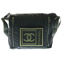 CHANEL(シャネル) スポーツライン ココマーク ショルダーバッグ ブラック×オリーブ ナイロン【中古】【程度B】【カラーブラック】【取扱店舗BRING心斎橋店】