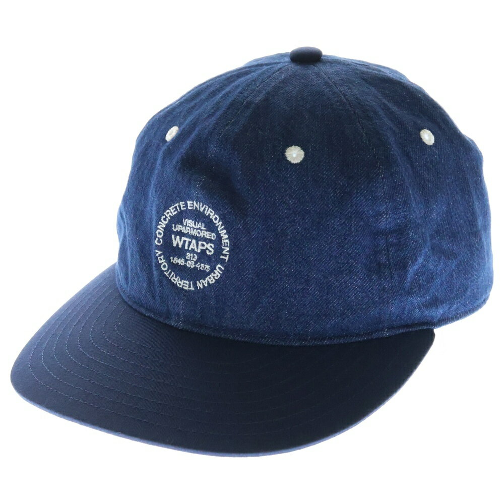 WTAPS(ダブルタップス) 25SS T-6M 05 COTTON DENIM CAP 251HCDTーHT05 ロゴ刺繍 コットンデニムキャップ 帽子 イン...