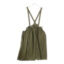 Y's(ワイズ) サイズ:1 09SS Raw-cut gathered jumper skirt 切りっぱなし ギャザー ジャンパー スカート サロペット カーキ レディース YV-S09-009【中古】【程度B】【カラーグリーン】【オンライン限定商品】