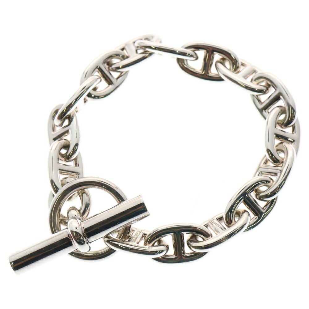 HERMES(エルメス) サイズ:15LINK Chaine d'Ancre MM シェーヌダンクル MM 15コマ チェーンブレスレット シルバー【中古】【程度B】【カラーシルバー】【取扱店舗BRING渋谷ANNEX店】