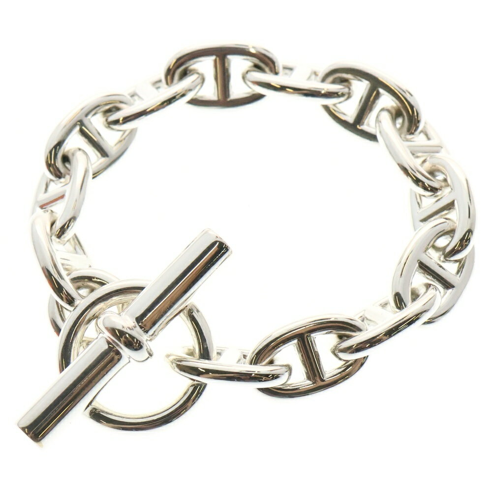 HERMES(エルメス) サイズ:MM シェーヌダンクルMM ブレスレット SV925 13コマ シルバー アクセサリー【中古】【程度A】【カラーシルバー】【取扱店舗原宿】