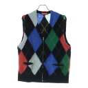 SUPREME(シュプリーム) サイズ:M 24SS Brushed Argyle Zip Up Vest ブラッシュ アーガイル ジップアップベスト マルチカ...