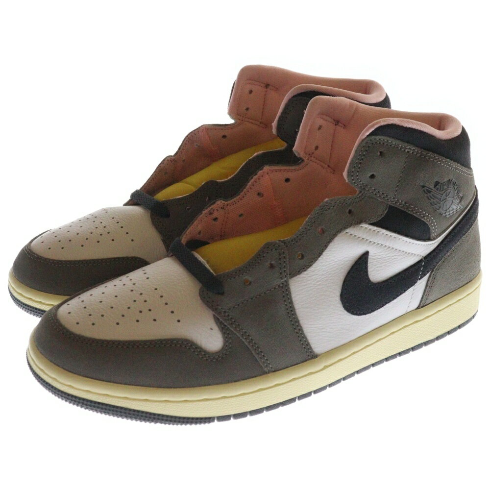 NIKE(ナイキ) サイズ:27.5cm Air Jordan 1 Mid Cave Stone エアジョーダン1 ミッドカットスニーカー ケイブストーン HQ2011-100 グレー/ホワイト US9.5【新古品/中古】【程度S】【カラーグレー】【オンライン限定商品】