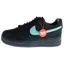 NIKE(ナイキ) サイズ:US6.5/24.5cm ×TIFFANY&CO AIR FORCE 1 LOW 1837 BLACK × ティファニー エアフォース1 ローカットスニーカー ブラック/ブルー US6.5/24.5cm DZ1382-001【新古品/中古】【程度S】【カラーブラック】【取扱店舗BRING KICKS】