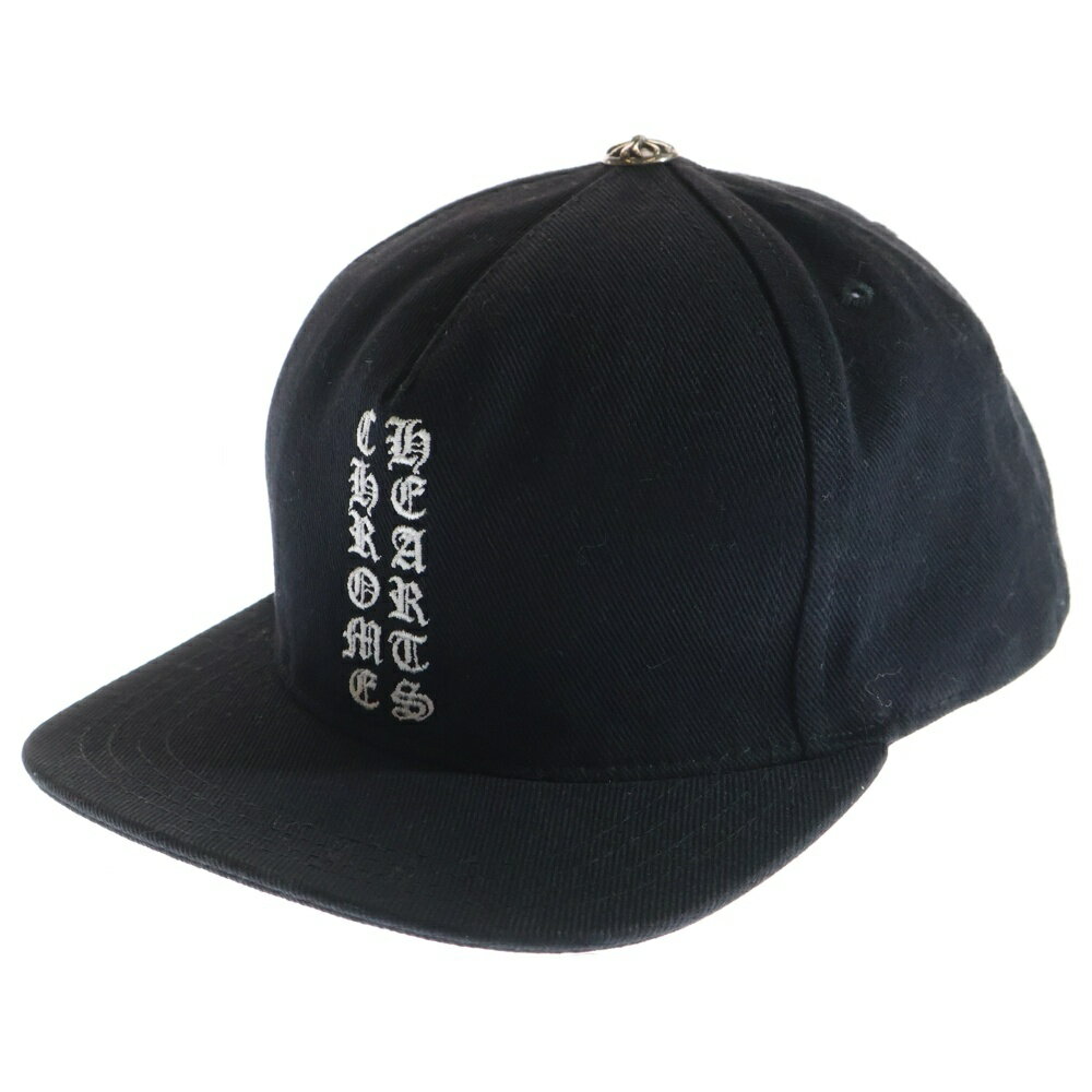 CHROME HEARTS(クロムハーツ) サイズ:OS Vertical Logo Hat CHロゴ ベースボールキャップ 帽子 ブラック【中古】【程度B】【...