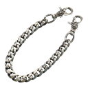 CHROME HEARTS(クロムハーツ) サイズ:ショート CLASSIC SHORT-T/ 2クリップショートクラシック ウォレットチェーン シルバー BCA068【中古】【程度B】【カラーシルバー】【取扱店舗BRING梅田茶屋町店】