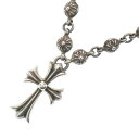 CHROME HEARTS(クロムハーツ) サイズ:20.0inch #1 CRSBL CHN SML CH CRS クロスボールチェーン スモールCHクロス ネックレス シルバー BCA193【中古】【程度B】【カラーシルバー】【取扱店舗BRINGアメリカ村店】