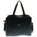 PRADA(プラダ) テスート 2WAYビジネスバッグ ハンドバッグ ショルダーバッグ ブラック シルバー金具 ナイロン ロゴ三角プレート V361【中古】【程度B】【カラーブラック】【取扱店舗BRING札幌店】|詳細画像