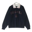 CHANEL(シャネル) サイズ:36 スパンコール ビジュー ロゴ ワッペン ラグランスリーブ プルオーバースウェットトレーナー レディース ネイビー/ホワイト P74271K10697【中古】【程度B】【カラーネイビー】【オンライン限定商品】