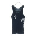 CHROME HEARTS(クロムハーツ) サイズ:M OLD FUCK YOU T BAR TANK TOP ファックユーTバープリント リブタンクトップ ノースリーブカットソー ブラック【中古】【程度B】【カラーブラック】【取扱店舗BRINGアメリカ村店】